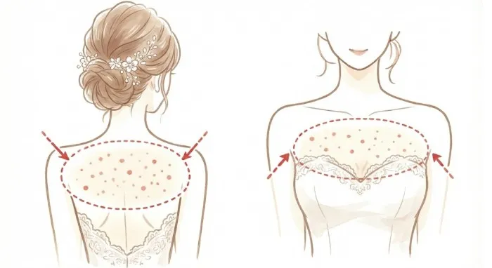 背中・デコルテのニキビと色素沈着｜原因別の最短ルート（毛包炎/汗/摩擦）